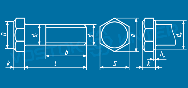 Позначення болтів на кресленні