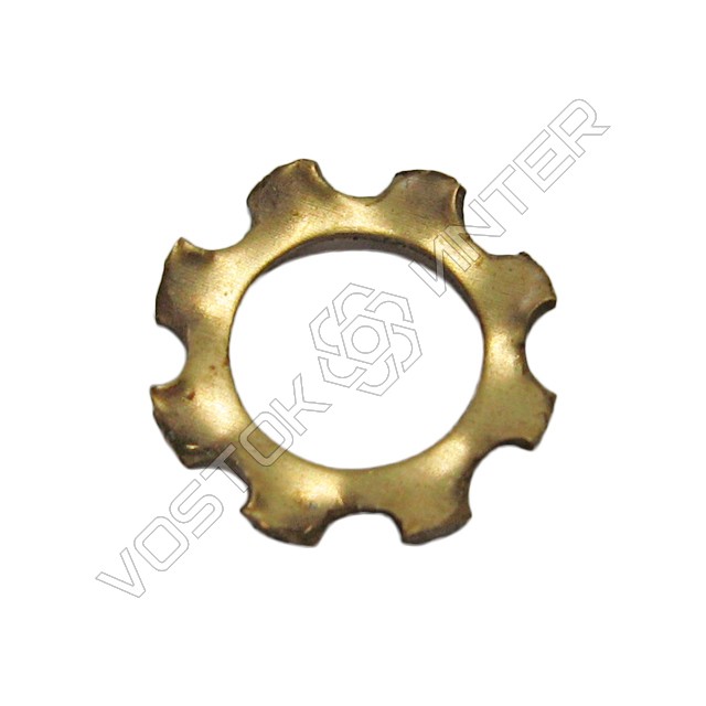 латунна зубчаста шайба DIN 6797 із зовнішніми зубами фото 2