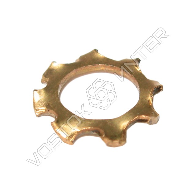 латунна зубчаста шайба DIN 6797 із зовнішніми зубами фото 4