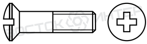 Гвинти DIN 966 з напівпотайною головкою і хрестоподібним шліцом