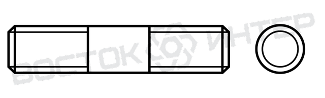 Шпильки ДСТУ 22042, 22043 для деталей з гладкими отворами